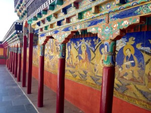 An exterior courtyard at Thiksey/Tikse, south of Leh.