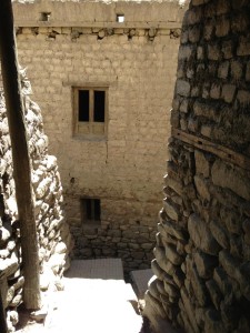 A narrow, built over passage way through Leh's old city.
