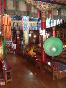 The pray chamber at Likkir monastery. 