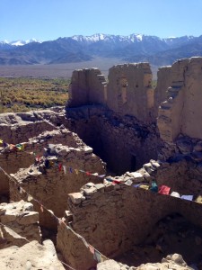 Ruins above Shey monastery. 