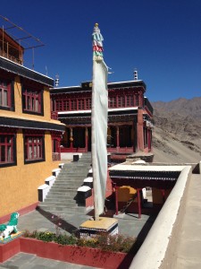 The central courtyard of Tikksey monastery, east of Leh.