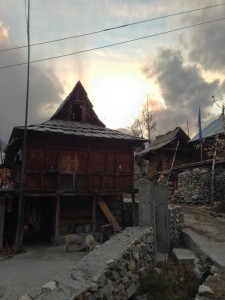 1 of 2. Elevated, the wood radiants warmth as you pass. Steep slate roofs shed snow and wood can be stored underneath.