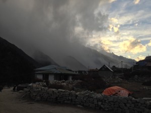 1 of 4. Clouds and blowing snow that seemed to have snuck in from nowhere. Chitkuls houses are almost all made of timber and have a warm feeling them them. The guesthouse I stayed in was poured concrete though I can't say the reduced risk of fire is a horrible trade off.