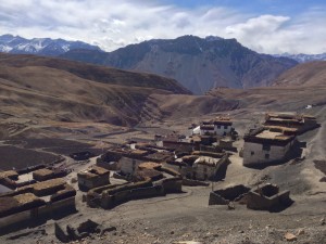 Hikkim, above Kaza with the gorge in the background. Its likely that this is where I pulled down on my motorbike to almost become stuck.