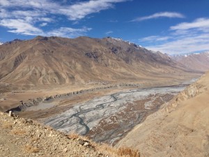 A view of Rangrik, a town north of Kaza and on the other side of the Spiti through which I passed coming into Kaza coming from Losar. Here, I am quite a bit north of Kaza among several switchbacks, making my climb up to the even higher Kibber at 4205m.
