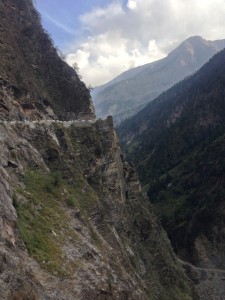 Another curve along the Sangla-Chitkul Road. Soon, the road passes through Sangla and serious of other small villages where it is less dangerously dramatic but as gorgeous especially as it enters a protected forest.